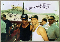 LEONARD, SUGAR RAY LEONARD & JEFF FENECH SIGNED LARGE FORMAT PHOTO