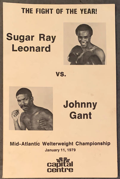 LEONARD, SUGAR RAY-JOHNNY GANT OFFICIAL PROGRAM (1979)