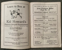 LEONARD, BENNY-ROCKY KANSAS OFFICIAL PROGRAM (1922)