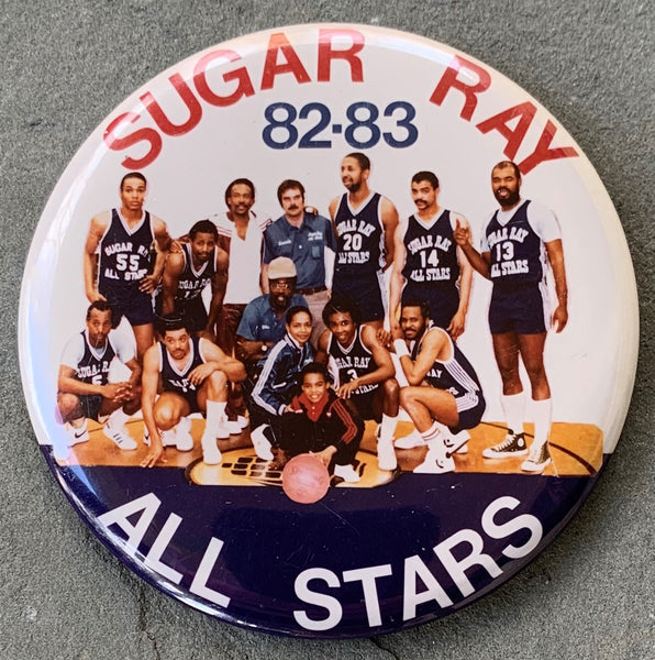 LEONARD, SUGAR RAY ALL STARS BASKETBALL PIN (1982-83)