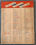 LEONARD, BENNY SIGNED RESTAURANT MENU (CIRCA 1930'S)