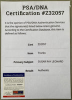 LEONARD, SUGAR RAY SIGNED BOXING TRUNKS (PSA/DNA)