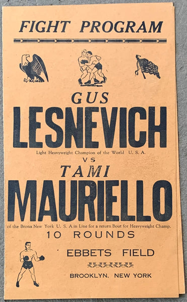 LESNEVICH, GUS-TAMI MAURIELLO OFFICIAL PROGRAM (1947)