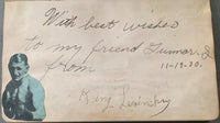 LEVINSKY, KING INK SIGNED ALBUM PAGE (1930)