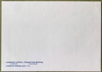 LEWIS, LENNOX-FRANCOIS BOTHA LARGE VERSION FIGHT ENVELOPE (2000)