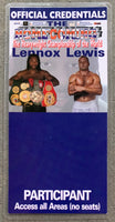 LEWIS, LENNOX-FRANCOIS BOTHA PARTICIPANT CREDENTIAL (2000)