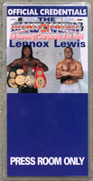 LEWIS, LENNOX-FRANCOIS BOTHA PRESS ROOM CREDENTIAL (2000)