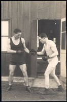 CARPENTIER, GEORGES & TED "KID" LEWIS REAL PHOTO POSTCARD