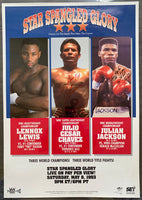 LEWIS, LENNOX-TONY TUCKER & JULIO CESAR CHAVEZ-TERRENCE ALI & GERALD MCCLELLAN-JULIAN JACKSON SIGNED PAY PER VIEW POSTER (1993)