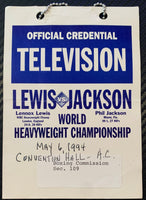 LEWIS, LENNOX-PHIL JACKSON TELEVISION OFFICIAL CREDENTIAL (1994)