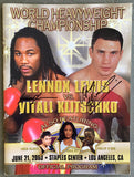 LEWIS, LENNOX-VITALI KLITSCHKO SIGNED OFFICIAL PROGRAM (2003-SIGNED BY BOTH)