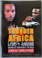 LEWIS, LENNOX-HASIM RAHMAN I OFFICIAL PROGRAM (2001)