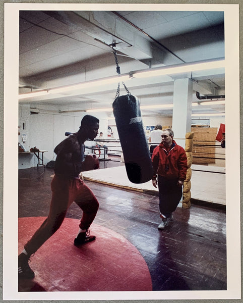 LEWIS, LENNOX ORIGINAL TRAINING CAMP PHOTO (1989)