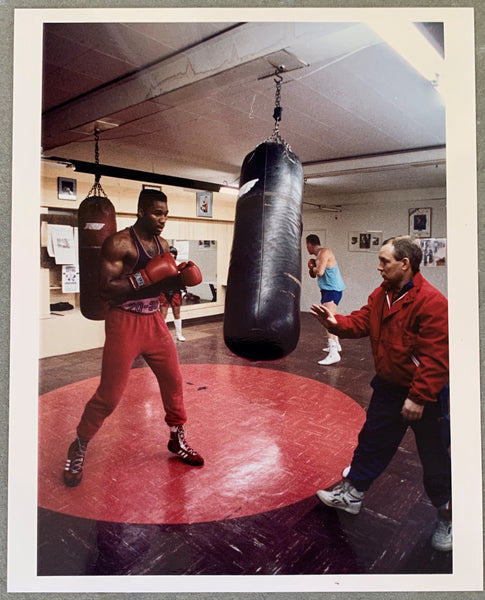 LEWIS, LENNOX ORIGINAL TRAINING CAMP PHOTO (1989)