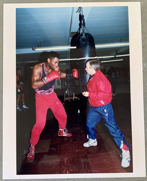 LEWIS, LENNOX ORIGINAL TRAINING CAMP PHOTO (1989)