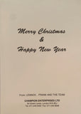 LEWIS, LENNOX & FRANK MALONEY CHRISTMAS CARD