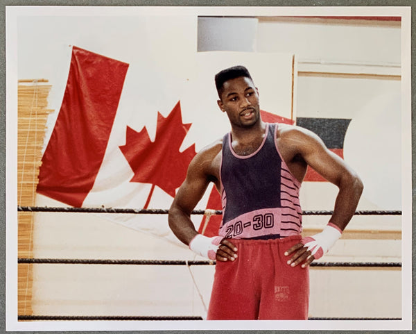 LEWIS, LENNOX ORIGINAL TRAINING CAMP PHOTO (1989)