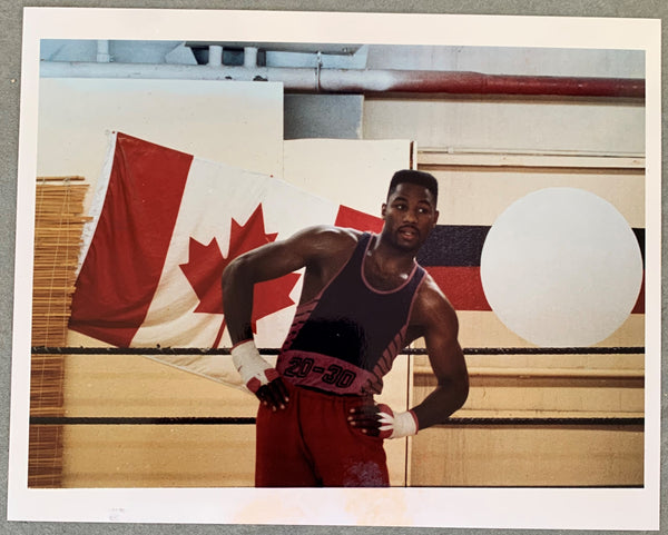 LEWIS, LENNOX ORIGINAL TRAINING CAMP PHOTO (1989)