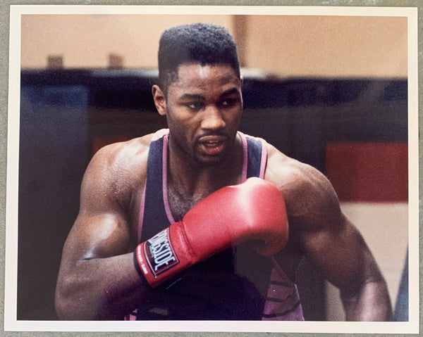 LEWIS, LENNOX ORIGINAL TRAINING CAMP PHOTO (1989)