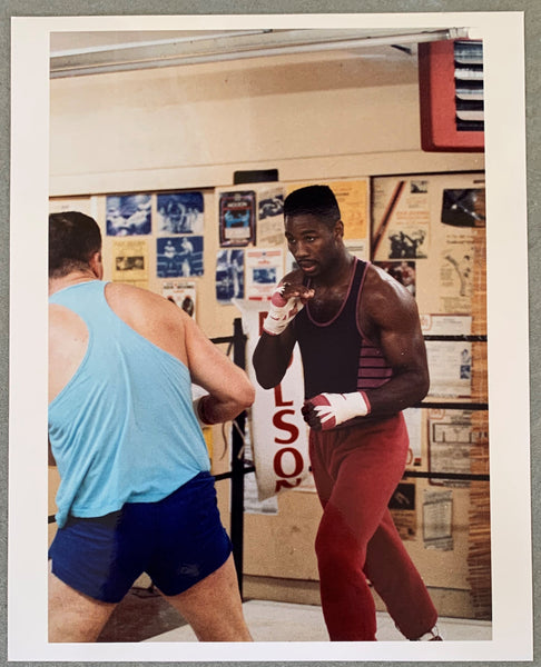 LEWIS, LENNOX ORIGINAL TRAINING CAMP PHOTO (1989)