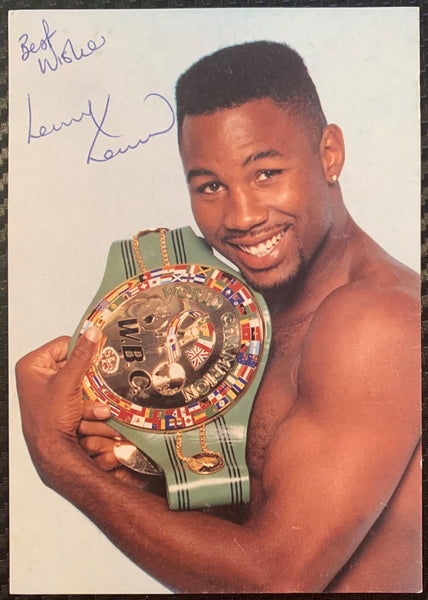 LEWIS, LENNOX SIGNED PROMOTIONAL PHOTO