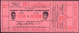 LISTON, SONNY-FLOYD PATTERSON II ON SITE FULL TICKET (1963-PSA/DNA EX-MT 6)