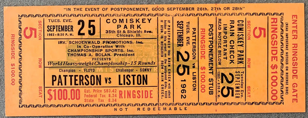 LISTON, SONNY-FLOYD PATTERSON I FULL TICKET (1962)