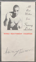 LISTON, SONNY SIGNED PROMOTIONAL HAND OUT (PSA/DNA)