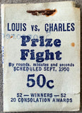 LOUIS, JOE-EZZARD CHARLES GAMBLING PACKET (1950-NEVER OPENED)