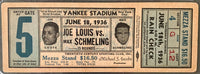 LOUIS, JOE-MAX SCHMELING I FULL TICKET (1936-PSA/DNA)