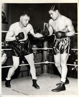 LOUIS, JOE-HARRY THOMAS WIRE PHOTO (SQUARING OFF-1938)