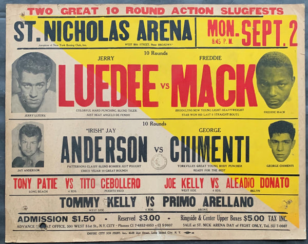 LUEDEE, JERRY-FREDDIE MACK ON SITE POSTER (1957)