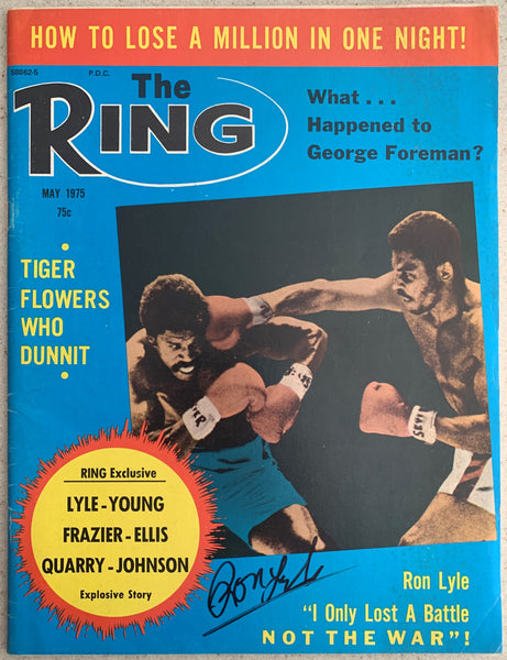 LYLE, RON SIGNED RING MAGAZINE (BOXING HALL OF FAME CERTIFIED)