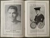 LYNCH, JOE-PAL MOORE & JACK DEMPSEY EXHIBITION OFFICIAL PROGRAM (1922)