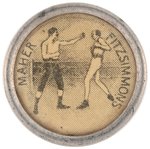 FITZSIMMONS, ROBERT-PETER MAHER RARE LAPEL STUD PIN (1896)