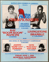 MANCINI, RAY "BOOM BOOM"-LIVINGSTON BRAMBLE I OFFICIAL PROGRAM (1984)