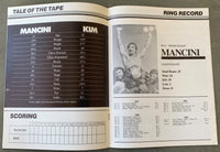 MANCINI, RAY "BOOM BOOM"-DEUKOO KIM OFFICIAL PROGRAM (1982)