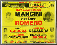 MANCINI, RAY "BOOM BOOM"-ORLANDO ROMERO ON SITE POSTER (1983)