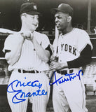 MANTLE, MICKEY & WILLIE MAYS SIGNED 8" x 10" PHOTO (PSA/DNA AUTHENTICATED)