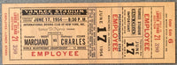 MARCIANO, ROCKY-EZZARD CHARLES I ON SITE FULL TICKET (1954-PSA/DNA-EX 5)