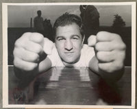 MARCIANO, ROCKY ORIGINAL WIRE PHOTO (1953-TRAINING FOR LA STARZA)