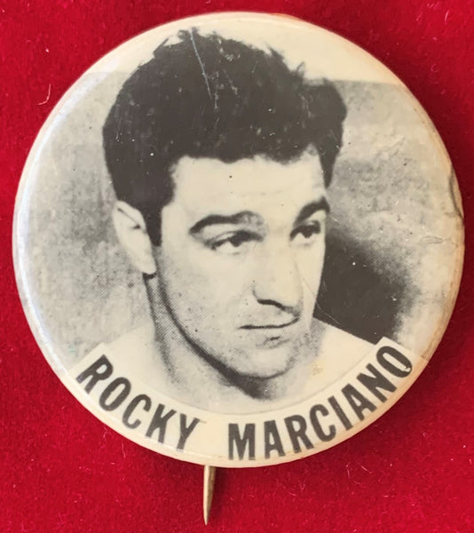 MARCIANO, ROCKY SOUVENIR PIN (1950'S)