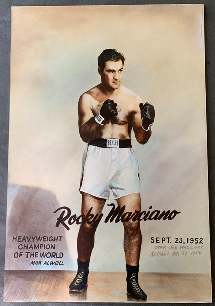MARCIANO, ROCKY TINTED LARGE FORMAT PHOTOGRAPH (1952-AS WORLD HEAVYWEI – JO  Sports Inc.