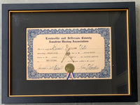 MARTIN, JOE SIGNED AMATEUR BOXING CERTIFICATE (CASSIUS CLAY FIRST TRAINER)