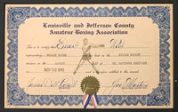 MARTIN, JOE SIGNED AMATEUR BOXING CERTIFICATE (CASSIUS CLAY FIRST TRAINER)