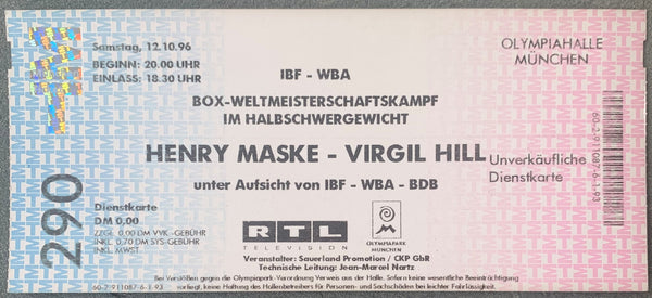 MASKE, HENRY-VIRGIL HILL FULL TICKET (1996)