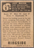 MAXIM, JOEY SIGNED 1951 TOPPS RINGSIDE CARD