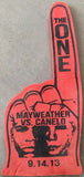 MAYWEATHER, JR., FLOYD-SAUL "CANELO" ALVAREZ SOUVENIR FOAM FINGER (2013)