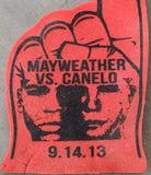 MAYWEATHER, JR., FLOYD-SAUL "CANELO" ALVAREZ SOUVENIR FOAM FINGER (2013)