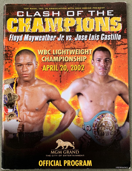 MAYWEATHER, JR..  FLOYD-JOSE LUIS CASTILLO OFFICIAL PROGRAM (2002)